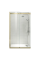 Двері в нішу Koer SR SD01-120x200-TR-12 прозоре скло Easy Clean 8мм, матове золото (KR5377)