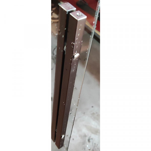 Шторки стеклянные на ванну раздвижные Koer SR BS06-120x150-TR-07 прозрачное стекло Easy Clean 6мм, графит (KR5947)