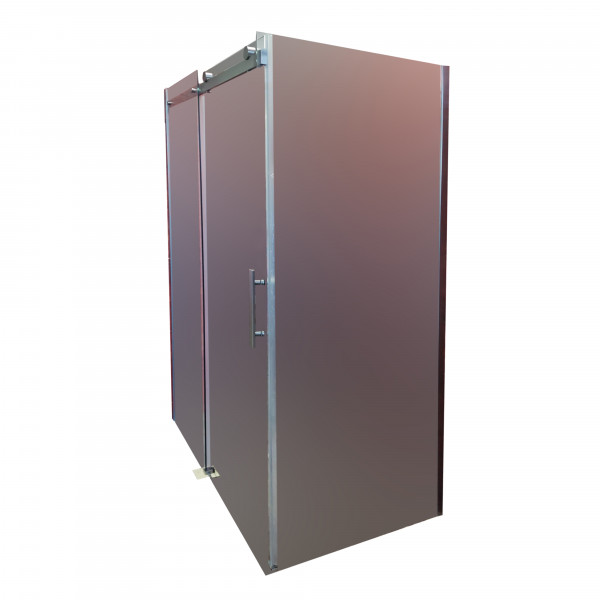 Бічна стінка до кабіни Koer SR SW01-90x200-TR-07 прозоре скло Easy Clean 8мм, графіт (KR5382)