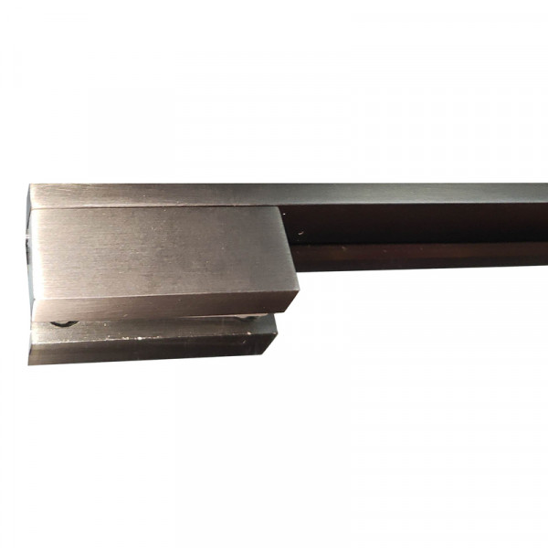 Душевая перегородка Koer SR SP02-100x200-TR-07 Walk-In прозрачное стекло Easy Clean 8мм, графит (KR5397)