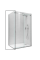 Бічна стінка до кабіни Koer SR SW01-90x200-TR-07 прозоре скло Easy Clean 8мм, графіт (KR5382)