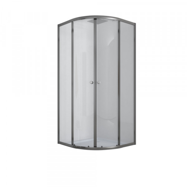Душова кабіна без піддону Mixxus PLAIN SC01-90x90x185-TR GRAPHITE прозоре скло 4мм (MI6902)