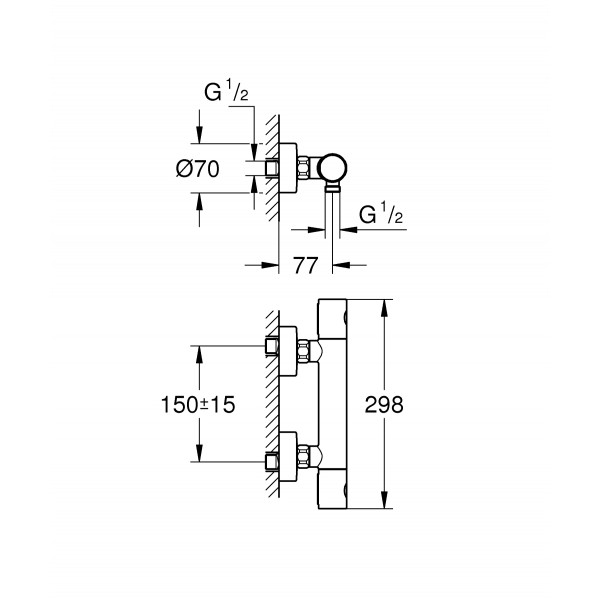 Термостат для душа Grohe Grohtherm 800 Cosmopolitan (34765000)