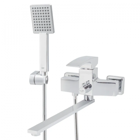 Смеситель для ванны с длинным изливом Koer KB-42007-01 (Цвет хром) (KR3456)
