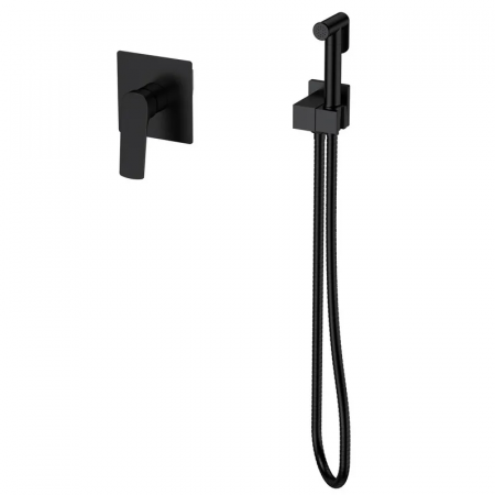 Смеситель для гигиенического душа Mixxus Premium MONE 002 INNER Black встраиваемый с лейкой (MI6779)