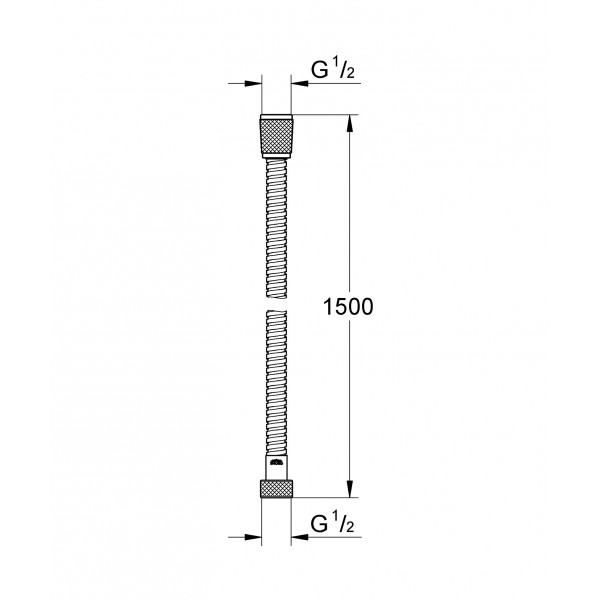 Душевой шланг 1500 Grohe Relexaflex Metal (28105000)