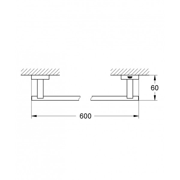 Полотенцедержатель Grohe Essentials Cube New (40509001)