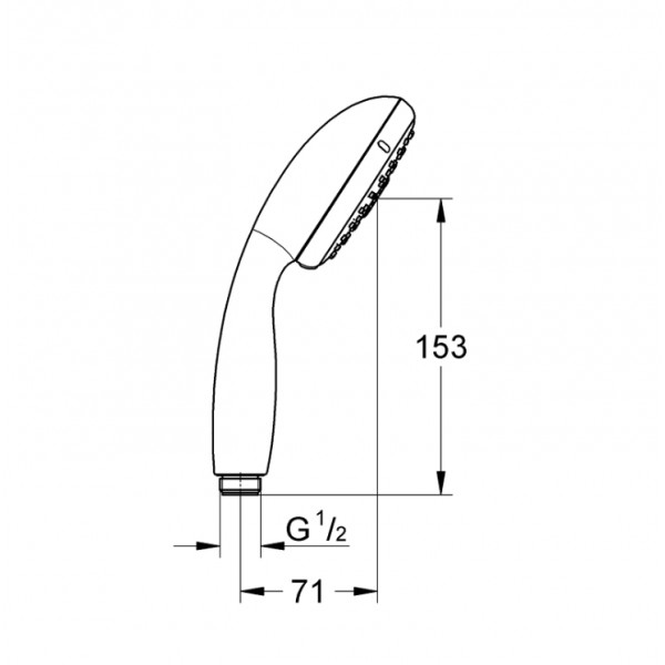 Ручной душ, 3 режима струи Grohe New Tempesta Classic (28419002)