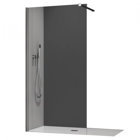 Душевая перегородка Koer SR SP01-100x200-TR-01 Walk-In прозрачное стекло Easy Clean 8мм, хром (KR5393)
