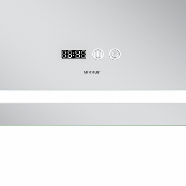 Дзеркало Mixxus Premium FLASH MR21-60x80 з Led Touch, Anti-fog, димером, регулятором яскравості, годинником (MP6617)