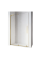 Двері у нішу Walk-In розсувні Koer SR SD07-120x200-R-TR-12 прозоре скло Easy Clean 8мм Матове золото (KR5774)