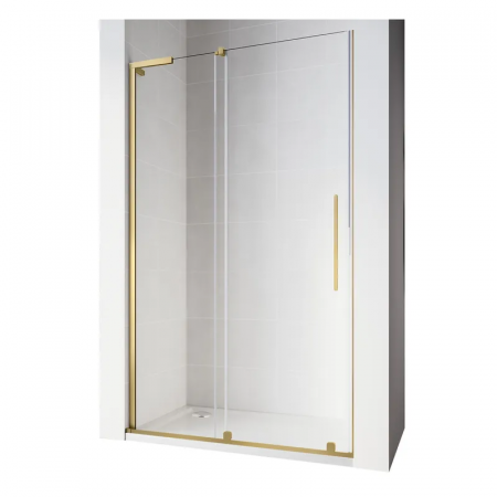 Двері у нішу Walk-In розсувні Koer SR SD07-120x200-R-TR-12 прозоре скло Easy Clean 8мм Матове золото (KR5774)