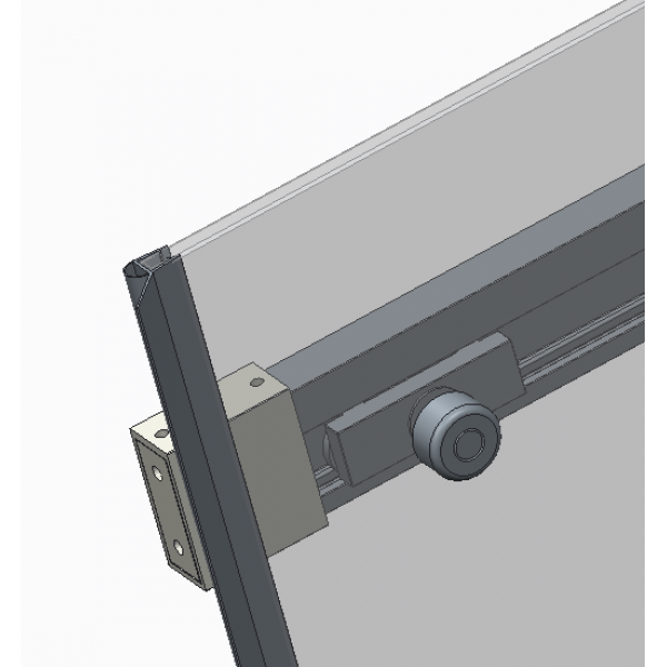 Дверь в нишу Koer SR SD02-120x200-TR-01 прозрачное стекло Easy Clean 8мм, хром (KR5384)