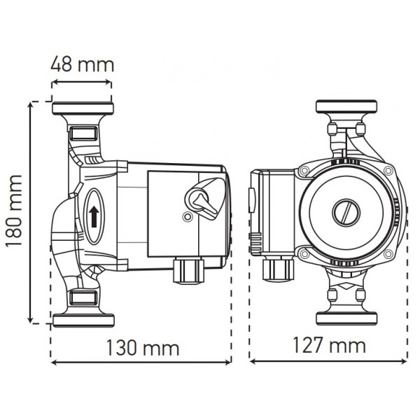 Насос циркуляційний відцентр. Koer KP.GRS-25 / 4-180 (KP0248)