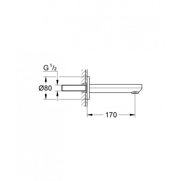 Излив для ванны Grohe Eurosmart Cosmopolitan (13261000)
