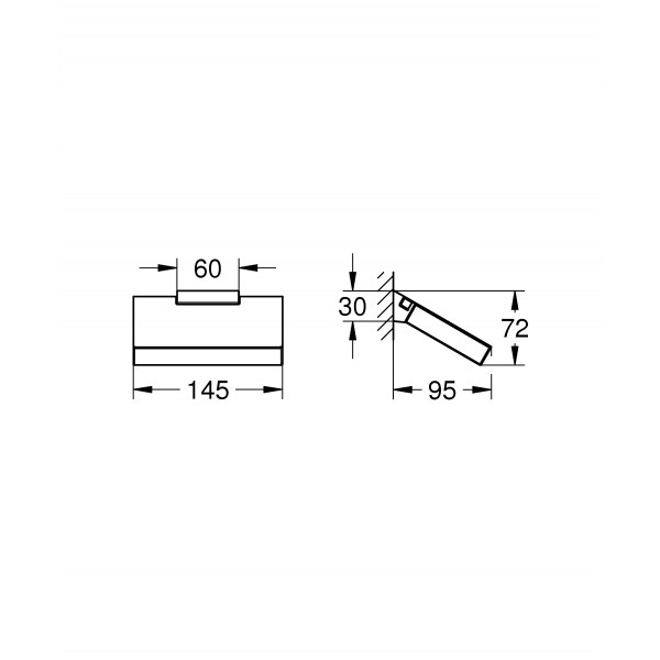 Держатель для туалетной бумаги Grohe Selection Cube (40781000)