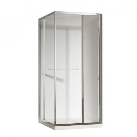 Душевая кабина без поддона Koer SR SC09-90x90x200-L-TR-01 прозрачное стекло Easy Clean 6мм Хром (KR5683)