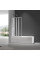 Шторки стеклянные на ванную складные Koer SR BS07-80x140-TR-01 прозрачное стекло Easy Clean 4мм, хром (KR5948)