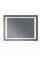 Дзеркало Mixxus STYLE MR03-70x50 з Led Touch, Anti-fog, димером, регулятором яскравості, годинником (MI6006)