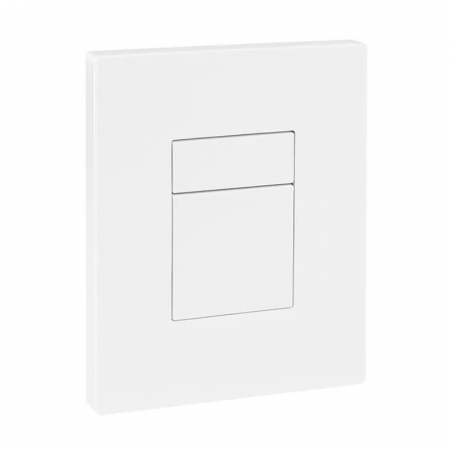 Панель смыва пластиковая Koer KT-0607-03 157x198x3mm, кнопка квадратная (цвет белый) (KR5714)