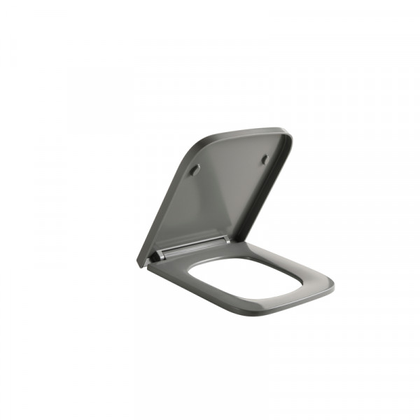 Сидіння-кришка для унітазу Mixxus Premium SEAT COVER QUADRO-2004 GRAY 425х358х32mm дюропласт (MP6686)