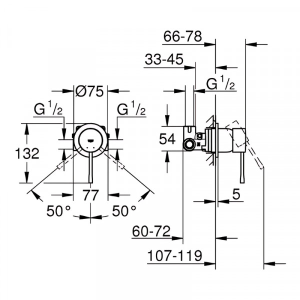 Готовый комплект для гигиенического душа Grohe Essence из Tempesta-F (UA111197243)