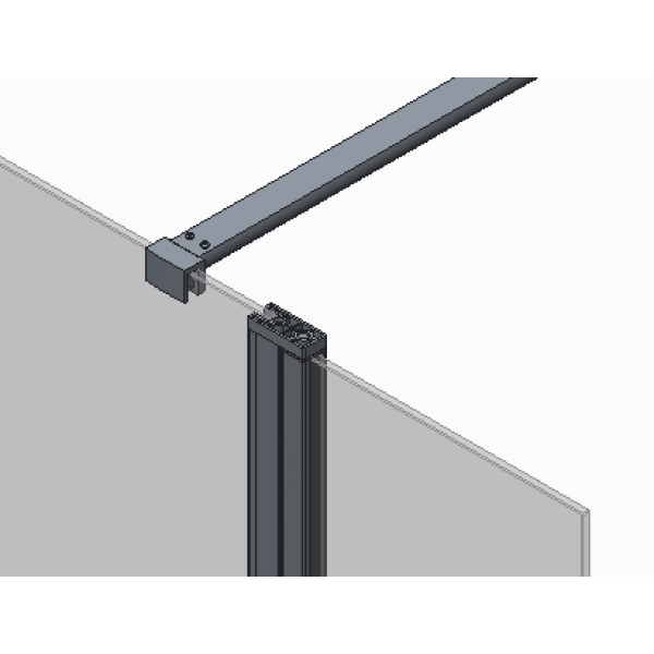 Душевая перегородка Koer SR SP03-30x200-TR-01 Walk-In (двиг. часть) прозрачное стекло Easy Clean 8мм, хром (KR5399)