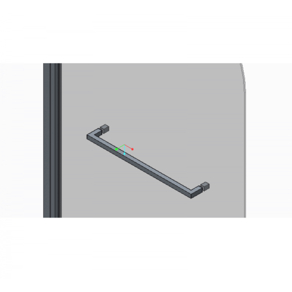 Шторки стеклянные на ванну распашные Koer SR BS02-80x140-TR-07 прозрачное стекло 6мм, графит (KR5941)