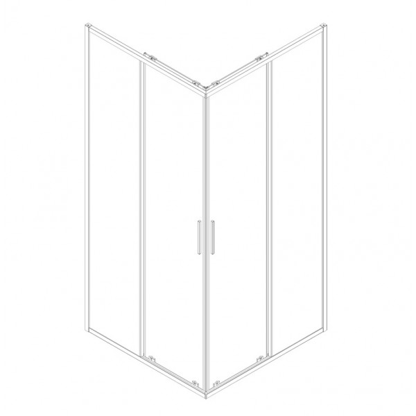 Душевая кабина без поддона Koer SR SC10-90x90x195-TR-12 прозрачное стекло Easy Clean 6мм, матовое золото (KR5943)