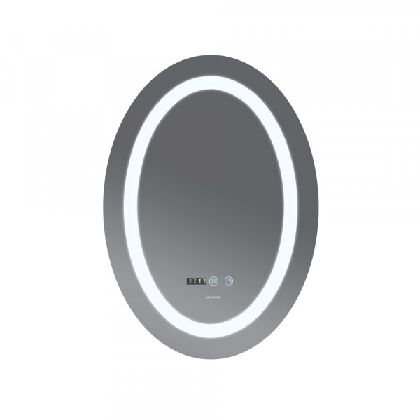 Дзеркало Mixxus PLAIN MV02-60x80 з Led Touch, Anti-fog, димером, регулятором яскравості, годинником (MI6933)