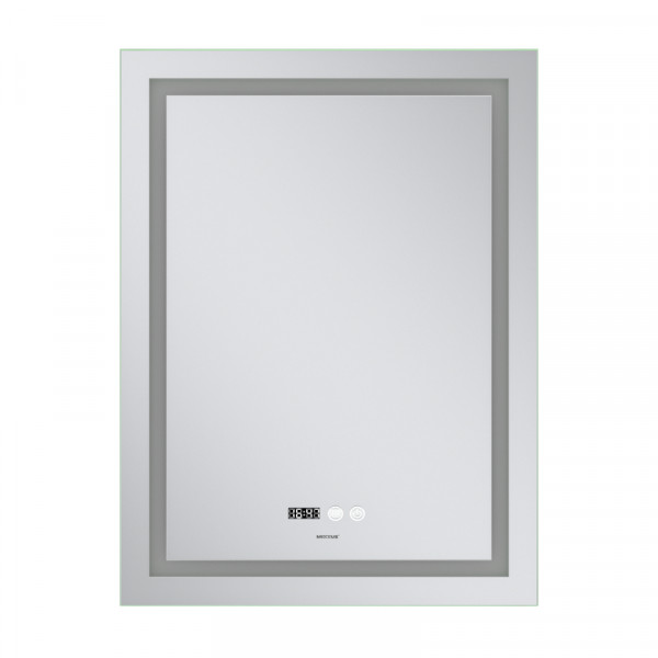Дзеркало Mixxus Premium FLASH MR21-60x80 з Led Touch, Anti-fog, димером, регулятором яскравості, годинником (MP6617)
