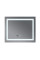 Дзеркало Mixxus WARM MR02-80x80 з Led Touch, Anti-fog, димером, регулятором яскравості, годинником (MI6934)