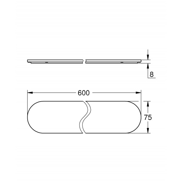 Стеклянная полочка Grohe Selection (41057000)