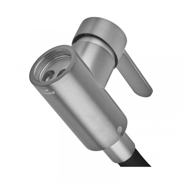 Смеситель для кухни с силиконовым изливом Champion EZA-011 Graphite REFL.Black из нерж.стали (излив черный) (MX9555)