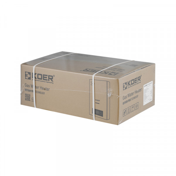 Газова колонка KOER KWH.G0110 GRAY димохідна 10 л/хв, колір сірий (KR5555)