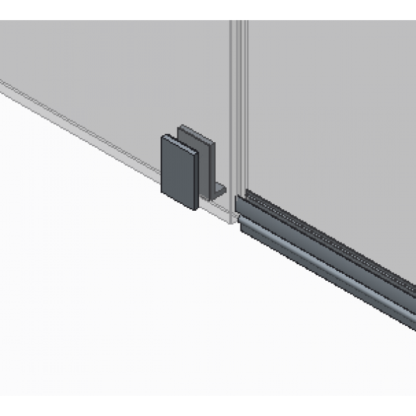 Бічна стінка до кабіни Koer SR SW04-90x200-TR-07 прозоре скло Easy Clean 10мм, графіт (KR5391)
