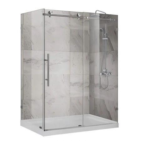 Душевая кабина без поддона Koer SR SC07-120x90x200-TR-01 прозрачное стекло Easy Clean 8мм, хром (KR5370)