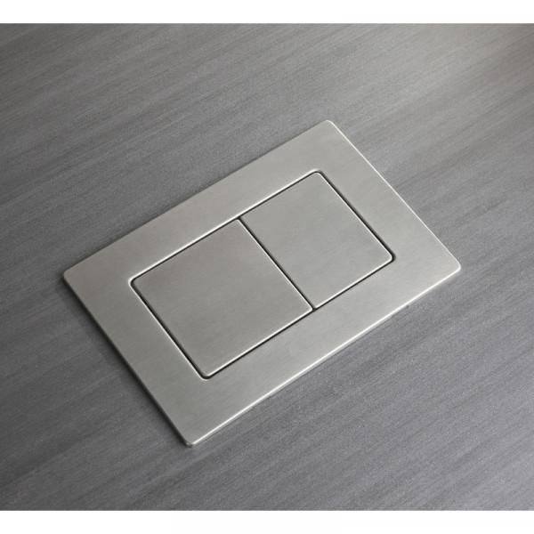 Панель смыва Koer KT-0612-02 240x160x10mm из нержавеющей стали, кнопка квадратная SUS304 (KR6120)