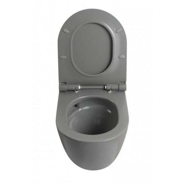 Комплект: Mixxus Premium Ellipse-SET-2101 Gray (в 2 ящ) Унітаз система змиву Tornado 3.0+ Інсталяція Koer KT-0404 + панель KT-0604-07 Gun Gray (MP6668)