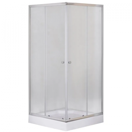 Душова кабіна з низьким піддоном Mixxus CUBIC SCT01-90x90x195-FB CHROME матове скло 4мм (MI6903)
