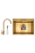 Набір Mixxus SET-6045-200x1.0-PVD-Gold (мийка + змішувач + диспенсер) (MX0589)
