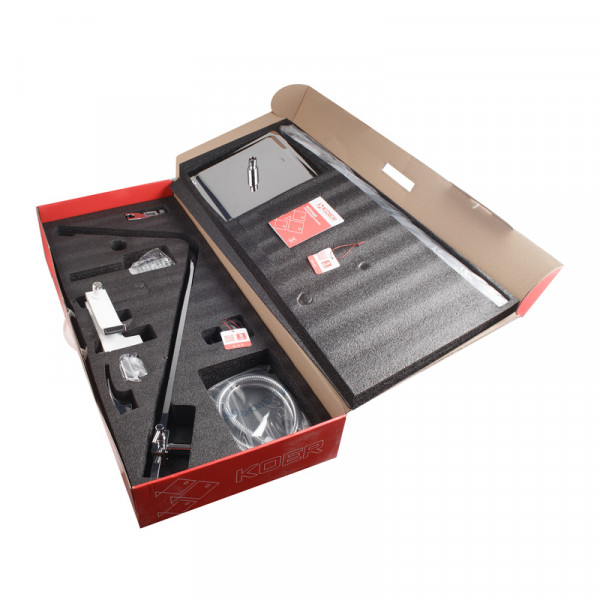 Душова колона KOER KB-56007-04 зі змішувачем, 3 функції (Колір хром+білий) (KR5159)