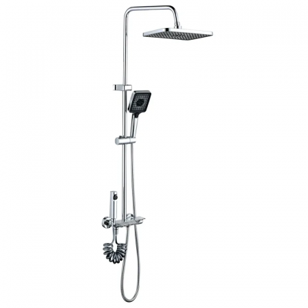 Душевая колонна со смесителем Mixxus Premium MARLIN 009-J с кнопкой переключения, 4 режима (MI6830)