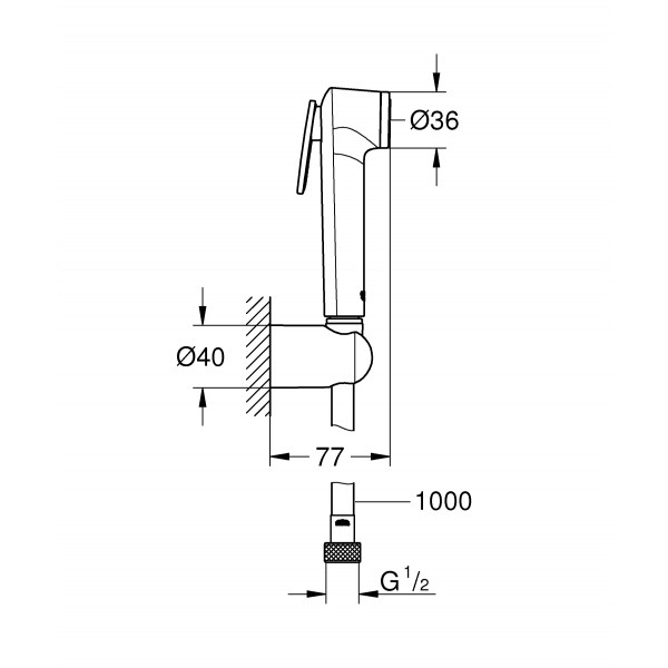 Гигиенический душевой набор Grohe Tempesta-F Trigger Spray (26352000)