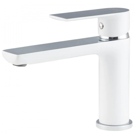 Смеситель для умывальника HAIBA ALEX 001 LONG WHITE-CHROME (HB9563)