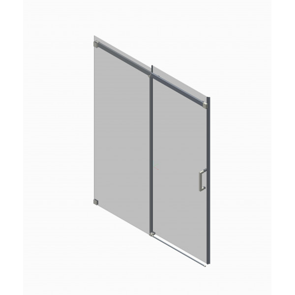 Дверь в нишу Koer SR SD02-120x200-TR-01 прозрачное стекло Easy Clean 8мм, хром (KR5384)
