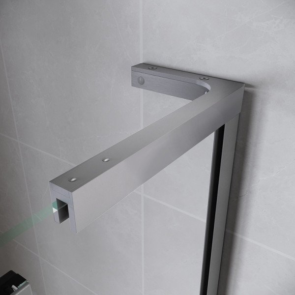 Двері у нішу Walk-In розсувні Koer SR SD07-120x200-R-TR-01 прозоре скло Easy Clean 8мм Хром (KR5773)