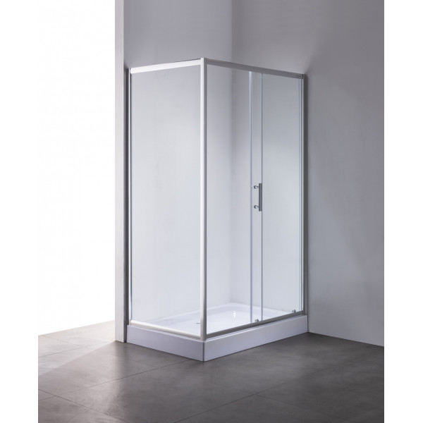 Душова кабіна з низьким піддоном Mixxus HARD SCT01-100x90x198-TR CHROME прозоре скло 5мм (MI6909)