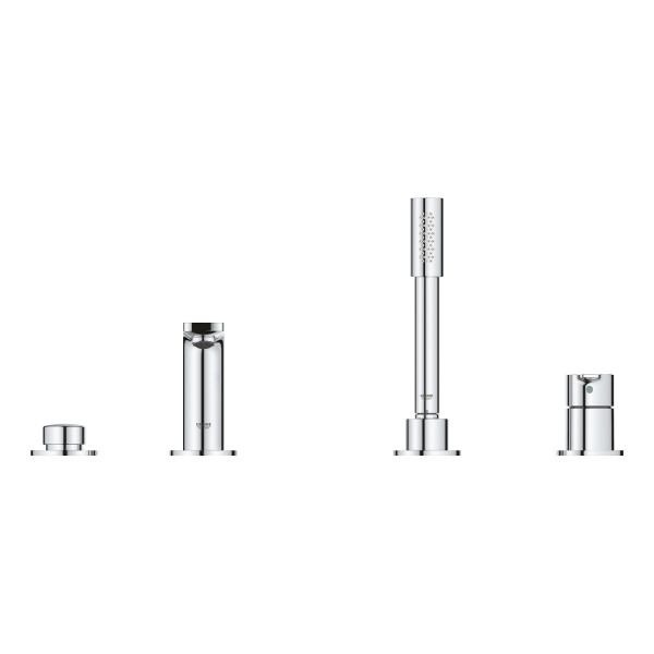 Однорычажный смеситель для ванны на 4 отверстия Grohe Lineare (19577001)