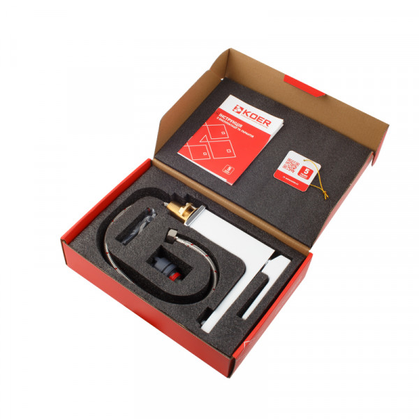Смеситель для умывальника KOER KB-10009-04 (Цвет хром+белый) (KR5975)